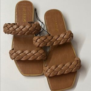 Liliana Tan Braided Sandals